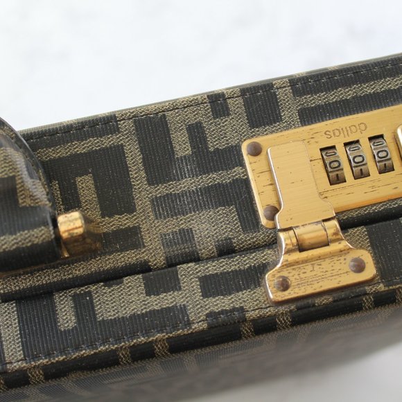 Rare Vintage Fendi FF Zucca Pattern Briefcase Bag - Picture 3 of 9